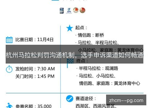 杭州马拉松判罚沟通机制,选手申诉渠道如何畅通 杭州马拉松判罚沟通机制,选手申诉渠道如何畅通